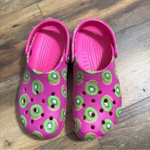 Unisex Size 9 M/11 W - Adult Classic Graphic Clogs Kiwi Pink
